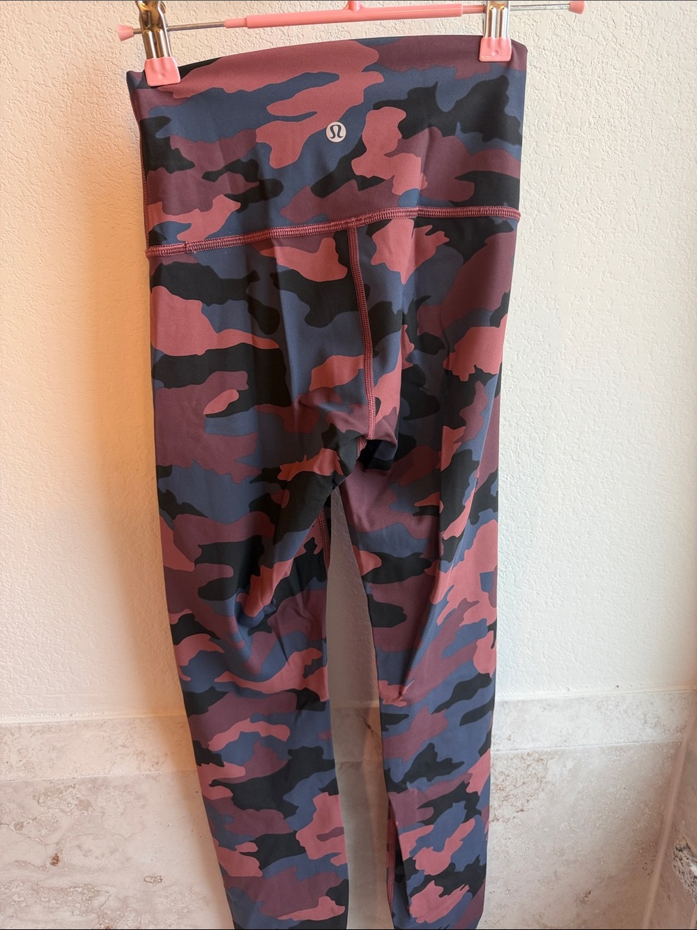 lululemon athletica Pink and Black Camo High-Rise Leggings